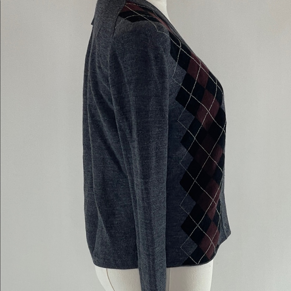 GANNI Fine Merino Jacquard Cardigan, 6 (flaw & buttons missing) - Picture 11 of 11